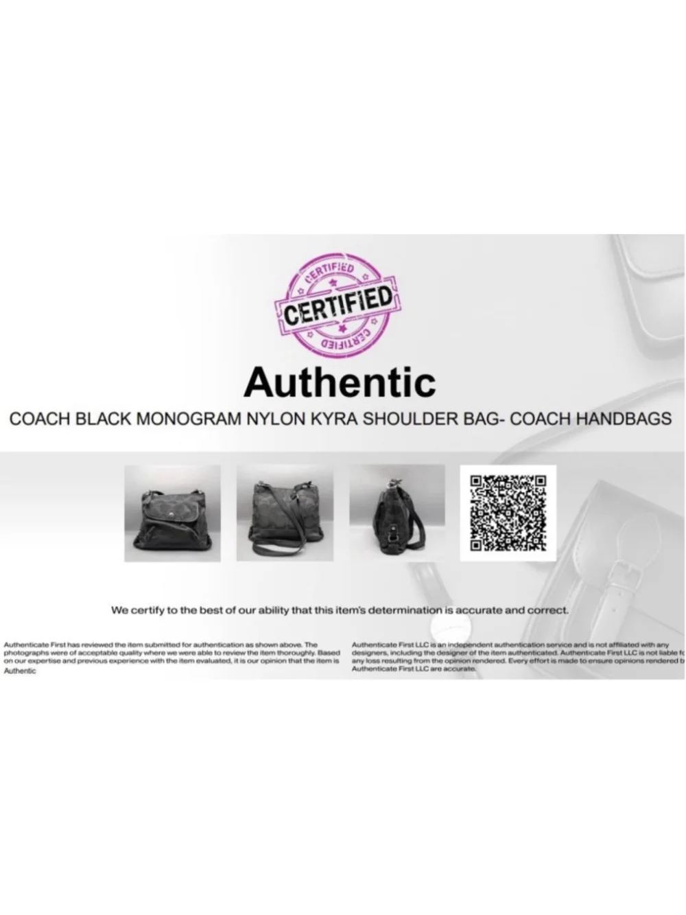 Coach Signature Black Monogram Nylon Kyra Shoulder Bag COA Pink Interior EUC